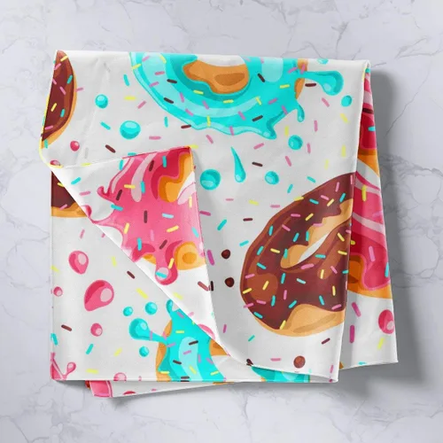 Miniatura 3 de Feelyou Tapiz femenino para colgar en la pared, tapiz de donas dulces para niños y niñas, donas de chocolate, crema, tapiz de pared lindo