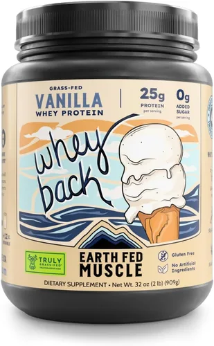 Miniatura 19 de Earth Fed Muscle Power Couple Mantequilla de Maní Chocolate Aislado de Proteína de Suero Verdaderamente Alimentado con Pasto - Certificado NSF. Sin