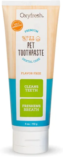 Oxyfresh Pasta dental profesional para gatos y perros, gel de limpieza de dientes para placa, sarro y mal aliento, cuidado dental de mascotas