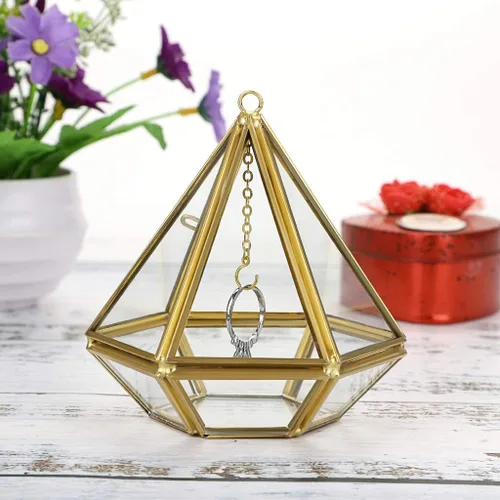 Miniatura 7 de Hipiwe Soporte de exhibición para anillos de joyería, soporte para anillos de cristal, caja de joyería geométrica para anillos de boda, caja