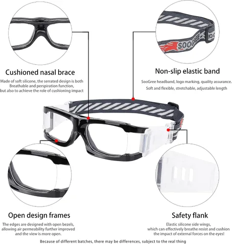 Miniatura 4 de SooGree Sports Glasses - Racquetball Goggles Basketball Football Eye Protective
