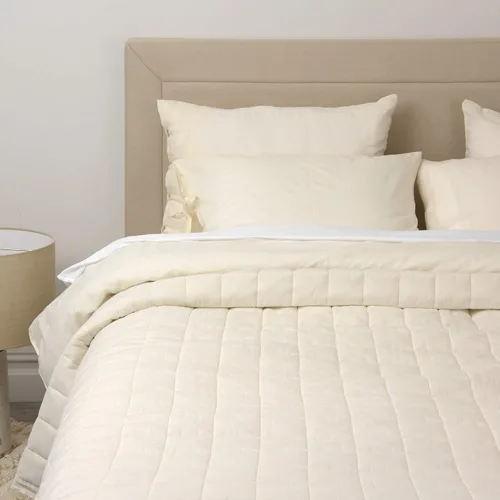 Miniatura 7 de Best Home Fashion Edredón de lino y algodón con diamantes, elegancia casual, ropa de cama ligera y elegante, manta, individual, gris, 86 pulgadas