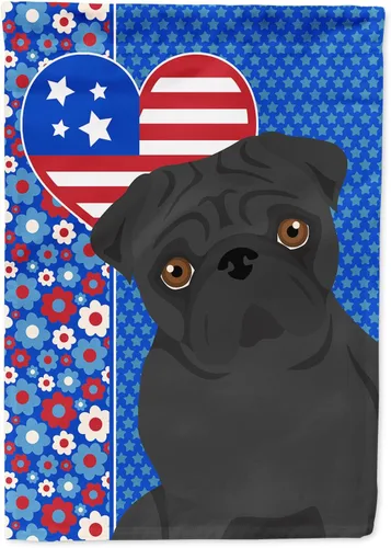 Miniatura 242 de Caroline's Treasures WDK5119GF - Bandera de jardín americana de Airedale Terrier de Estados Unidos, color negro y tostado, bandera decorativa