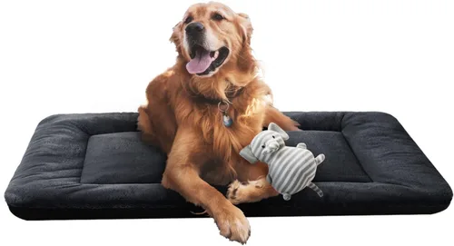 Miniatura 20 de Camas para Perros Almohadilla para Jaula para Perros Medianos/Grandes que se Ajusta a Jaulas de Perros, Almohadilla de Perrera Lavable y Gris