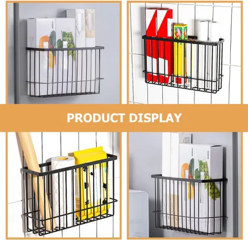 Miniatura 9 de Cabilock Cestas colgantes de alambre para almacenamiento de pared, cesta organizadora montada en la pared, cesta organizadora para baño, cocina