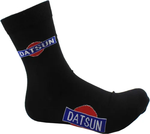 Miniatura 4 de Rotary13B1 Datsun Logo - Calcetines - Negro Crew Longitud