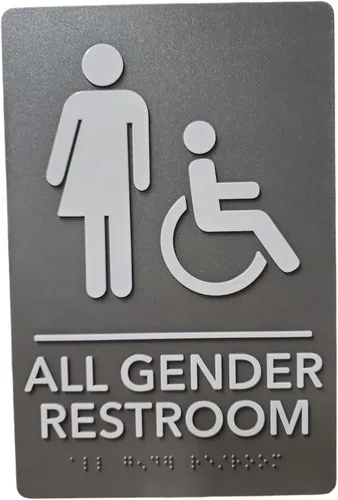 Miniatura 10 de Hecho en EE.UU. - Letreros de Baños para Hombres y Mujeres Compatibles con ADA, Señales de Puertas de Baño para Oficinas, Negocios y Restaurantes