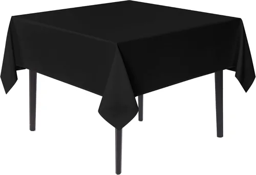 Miniatura 12 de Sancua Manteles cuadrados pequeños de 36x36 pulgadas - Mantel beige para mesas cuadradas o redondas, mantel de poliéster lavable para mesas