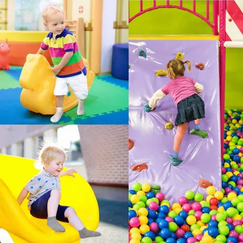 Miniatura 3 de Calcetines para niños pequeños, 12 pares de calcetines antideslizantes para niños y niñas, calcetines de algodón para niños de 1 a 3 años