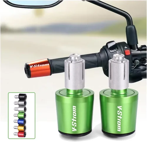 Miniatura 6 de for Suzuki DL650 V-Strom 650 Vstrom 2004-2022 2021 2020 2019 CNC Motorcycle 7/8" 22MM Handlebar Grips Handle Bar Cap End Plugs (Color : Black)