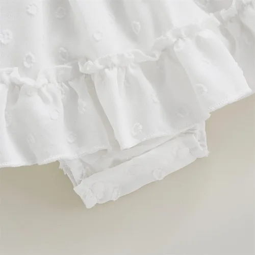 Miniatura 26 de Mameluco de verano para niña, sin mangas, vintage, con burbujas, vestido de mameluco lindo y diadema