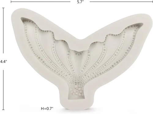 Miniatura 2 de Beasea Molde grande para cola de sirena, 1 paquete de silicona para fondant de cola de sirena para decoración de pasteles de azúcar de chocolate