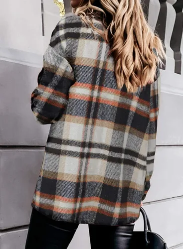 Miniatura 4 de Astylish Camisas de pana para mujer, blusa casual de manga larga con botones