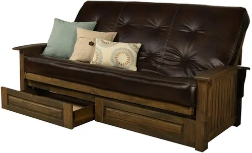 Miniatura 17 de Kodiak Furniture Washington - Marco de futón tamaño Queen con cajones de almacenamiento, marco de futón de madera con colchón incluido en color azul