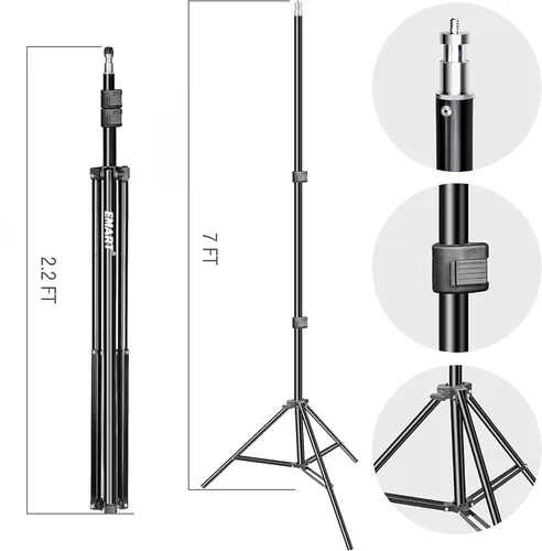 Miniatura 5 de EMART Paraguas reflectante de fotografía de 33 pulgadas, accesorios fotográficos para cámara de estudio con soporte de luz ajustable, difusor