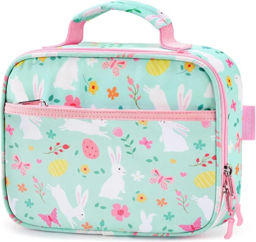 Miniatura 14 de mibasies Lonchera infantil para niñas, bolsa de almuerzo aislada y reutilizable para la escuela, preescolar, jardín de infantes, fresas surtidas
