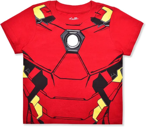 Miniatura 2 de Marvel Avengers Iron Man Boys T-Shirt and Short Set for Toddler and Little Kids RedBlack