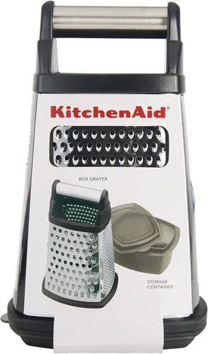 Miniatura 7 de KitchenAid Gourmet - Rallador de caja de acero inoxidable de 4 lados para rejilla fina, media y gruesa, contenedor de almacenamiento desmontable