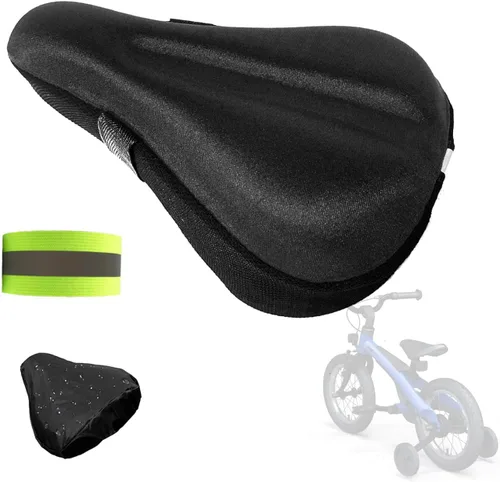Comfort-First Cojín de asiento de gel | Bicicletas para niños/jóvenes de 9 x 6 pulgadas | Funda protectora para exteriores | Tecnología ultrasuave