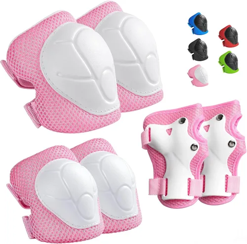Miniatura 21 de Wemfg - Juego de protección para niños, rodilleras para niños de 3 a 14 años, rodilleras y coderas con protectores de muñeca 3 en 1 para patinaje