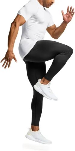 Miniatura 7 de TSLA - Paquetes de 1 o 3 camisetas de compresión para hombre, FPU 50+, de secado rápido, de manga corta, camiseta de entrenamiento atlético
