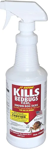 JT Eaton 204-O Bed Bug Killer Ultra, espray de insectos a base de aceite que no mancha para interiores (1 cuarto de galón)