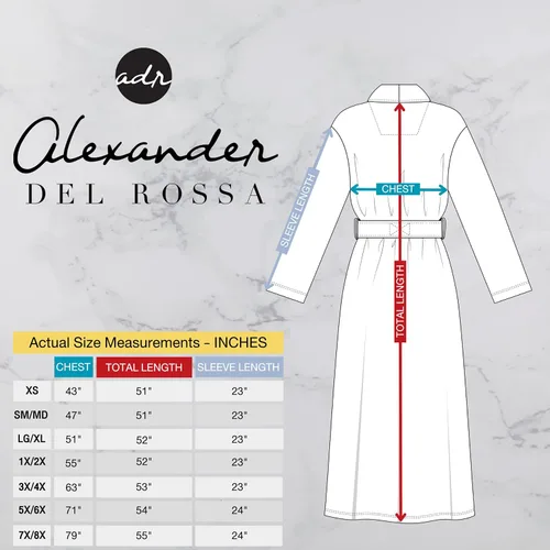 Miniatura 6 de Alexander Del Rossa Bata de forro polar cálida para mujer, bata larga de felpa Sherpa para invierno