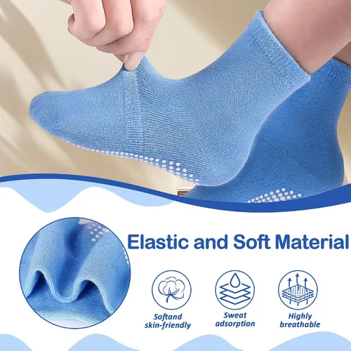 Miniatura 4 de Tphon Calcetines para Niños Pequeños, Calcetines Antideslizantes para Bebés para Niños y Niñas, 12 Pares de Calcetines para Niños Infantes de 6M-10