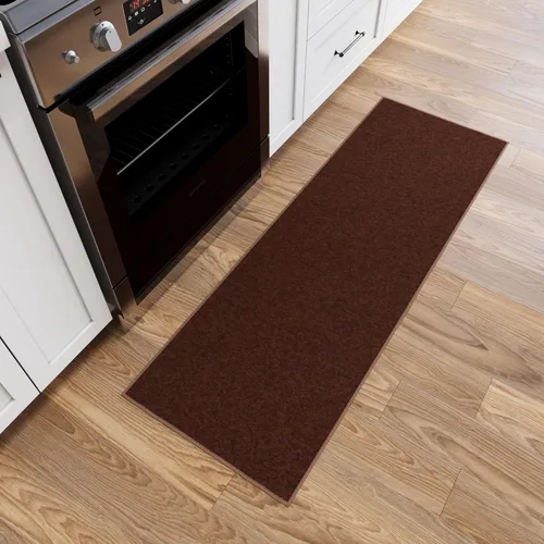 Miniatura 15 de Ottomanson - Tapete ovalado de 20 x 59 pulgadas, antideslizante, para lavandería y vestíbulo, duradero, resistente a las manchas y fácil de limpiar