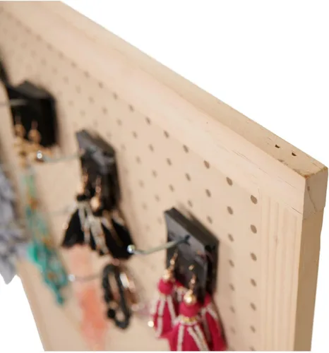 Miniatura 8 de SSWBasics Soporte de exhibición de tablero de clavijas para joyas y accesorios, 32 pulgadas de ancho x 48 pulgadas de alto, organizador de pantalla