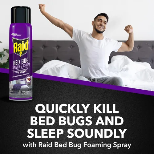 Miniatura 7 de Raid Spray espumoso para chinches de cama, mata las chinches y sus huevos, para uso en interiores, no mancha, mantiene matando durante semanas, 16.5