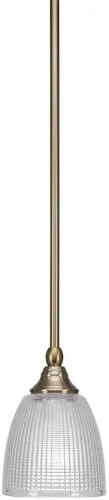 Miniatura 99 de Toltec Lighting Tallo Colgado Mini colgante, acabado de cobre negro, 3.5" cuadrado humo burbuja vidrio