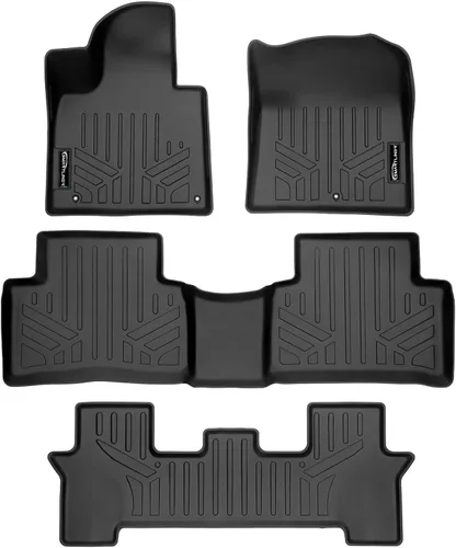 Miniatura 9 de SMARTLINER Alfombrillas de piso de ajuste personalizado, forro de segunda fila, color negro para Kia Sorento 2011-2013