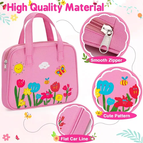 Miniatura 6 de Officygnet Bolso de Juguete para Niñas, 1, 2, 3 Años de Edad, Bolso de Niña Pequeña Juguetes con Kit de Maquillaje de Fantasía, Juguete de Juego