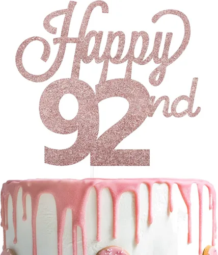 Miniatura 32 de LINGTEER - Decoración para pastel con texto "Happy Birthday 100", color negro