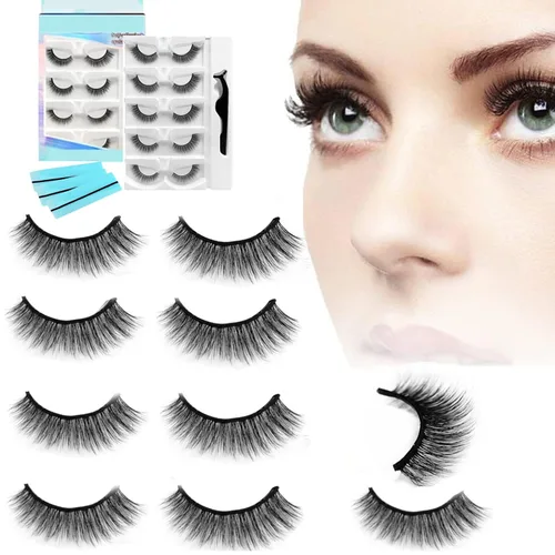 Miniatura 8 de Pestañas autoadhesivas reutilizables, no necesita pegamento ni delineador de ojos, fáciles de aplicar, pestañas postizas estables y antideslizantes