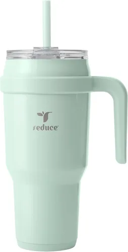 Miniatura 35 de Reduce Vaso de acero inoxidable de 50 onzas con asa, doble pared aislada al vacío, taza de viaje, tapa a prueba de sudor y popote reutilizable