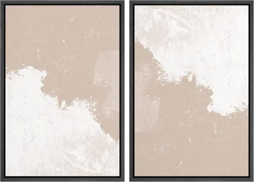 Miniatura 25 de SIGNWIN Lienzo enmarcado para pared, juego de arte sereno de paisaje de pantanos, ilustración rústica, arte moderno, minimalismo, decorativo