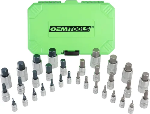 Miniatura 8 de OEMTOOLS 23538 Juego de llaves hexagonales largas de 12 piezas, juego de llaves hexagonales métricas de 1/4 pulgadas y 3/8 pulgadas, brocas de acero