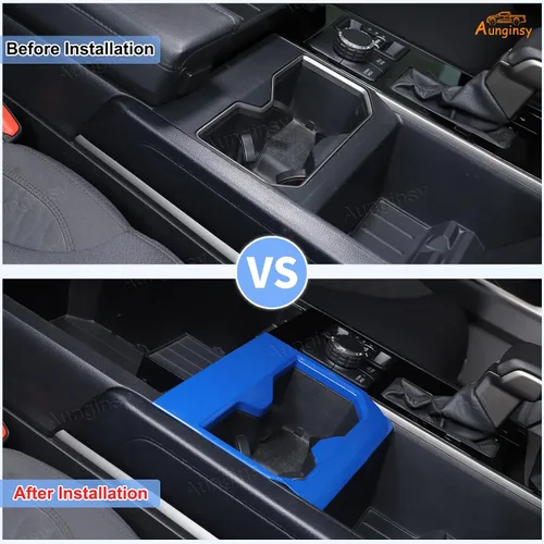 Miniatura 2 de Aunginsy Soporte para reposabrazos central de asiento delantero, cubierta de marco de taza compatible con Toyota Tundra/Sequoia 2022-2025