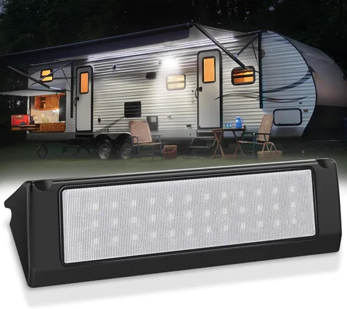 Miniatura 9 de MICTUNING Luz de Porche para RV, 13 Pulgadas 90W Luz LED Exterior Utilitario para Toldo 6000K, Carcasa de Aluminio IP67 Impermeable, Iluminación