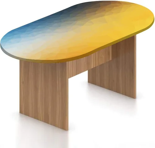 Miniatura 22 de XISUNYA Mantel ovalado ajustable de poliéster elástico, diseño de azulejos geométricos coloridos tradicionales, estampado oriental, se adapta a