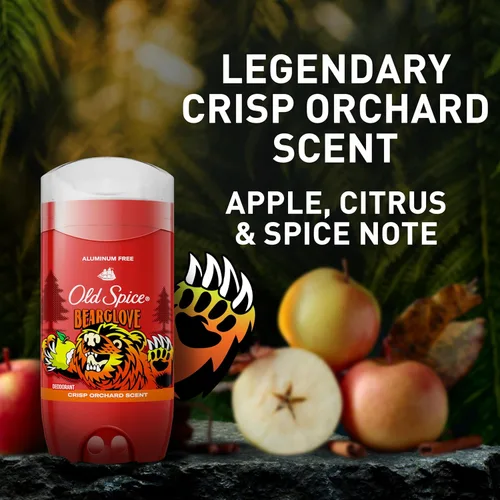 Miniatura 8 de Old Spice Desodorante sin aluminio para hombres, protección contra olores 24/7, frescura 24/7 y aroma duradero, se pone claro, Bearglove con aroma