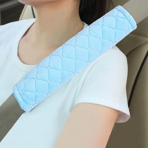 Miniatura 11 de Amooca Fundas Suaves para Cinturón de Seguridad del Automóvil Almohadillas de Hombro para Cinturón de Seguridad 2 PCS Ajuste Universal para Todos A