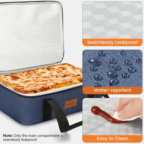 Miniatura 6 de Calentador de Alimentos Eléctrico Portátil para Cazuela - Bolsa de Almuerzo Grande con Calefacción para Coche y Camión, 12V/24V/110V, Termo