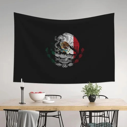 Miniatura 4 de JUHIOPOI Tapiz de bandera de México, para colgar en la pared, arte hippie mexicano mexicano, decoración de pared para dormitorio, sala de estar