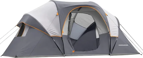 Miniatura 8 de HIKERGARDEN Tienda de Campaña para 10 Personas - Tienda Familiar Portátil de Fácil Instalación para Campamento, Tienda de Cúpula de Tela Resistente