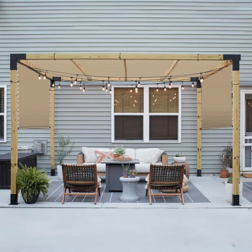 Miniatura 7 de Patio Paradise - Toldo de repuesto para pérgola de 7 x 17 pies, con ojales y varillas pesadas, para exteriores, bloqueo UV, para glorieta, patio