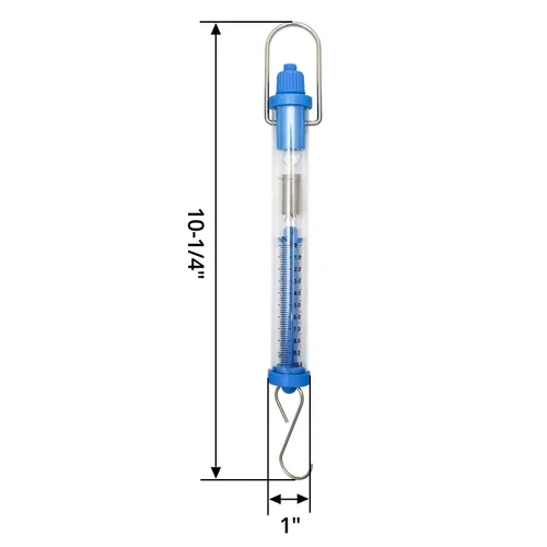 Miniatura 2 de QWORK Báscula tubular de plástico para resorte, capacidad de 1N, 5N, 10N, 20N, 30N, Calibración de gramos y Newton, capacidad de cero, tubo colgante