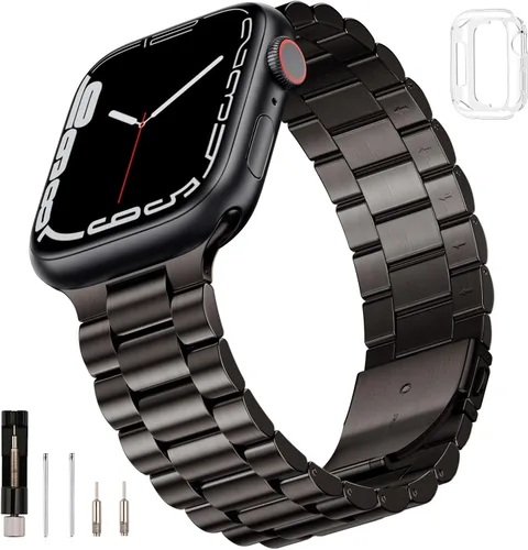Miniatura 9 de SUNFWR Compatible con Apple Watch Band 40mm 41mm 38mm 42mm (Series 10 11) para Mujeres y Hombres, Correa de Acero Inoxidable para iWatch para Apple